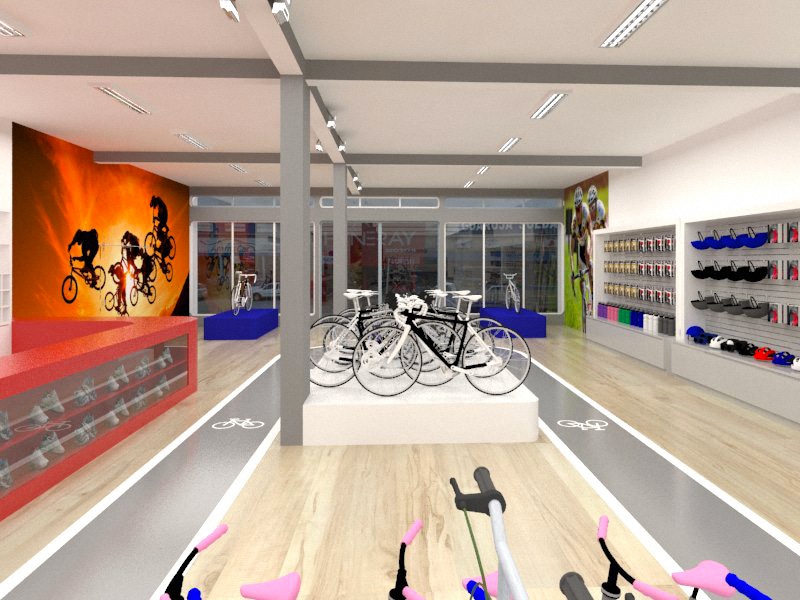 projeto de arquitetura comercial para bicicletaria