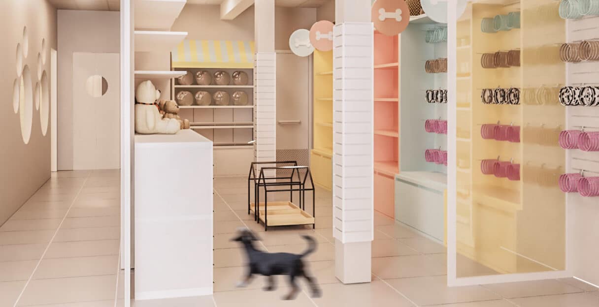 Petshop feito por escritório de arquitetura