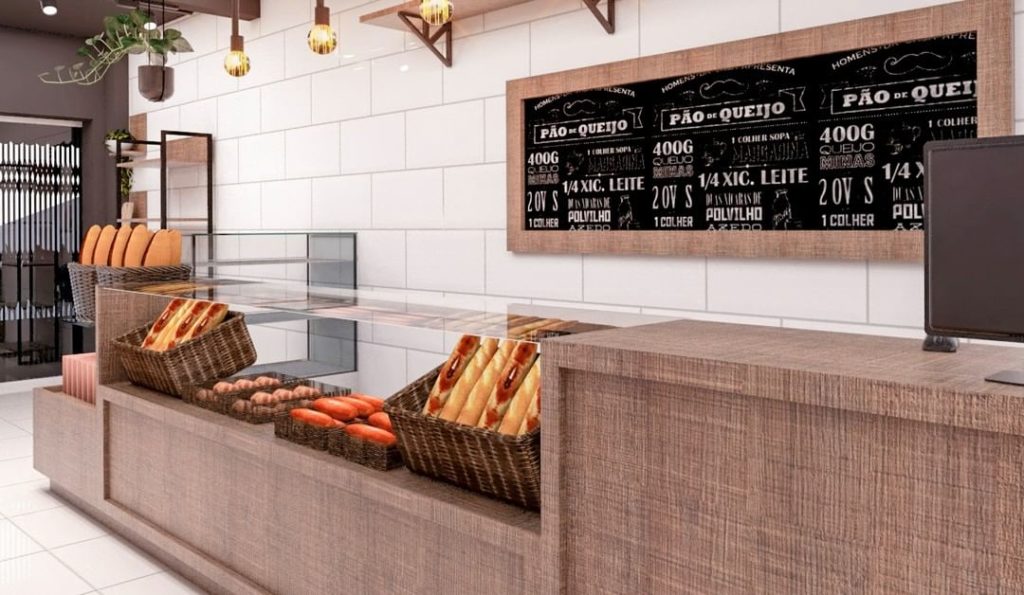 padaria moderna feita por escritório de arquitetura
