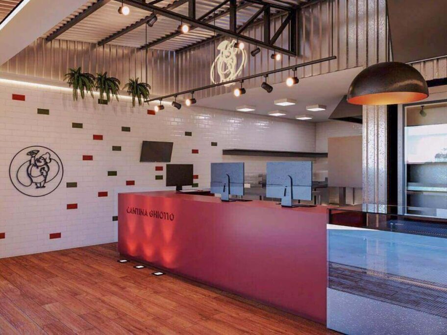 projeto de pizzaria feito por escritório de arquitetura