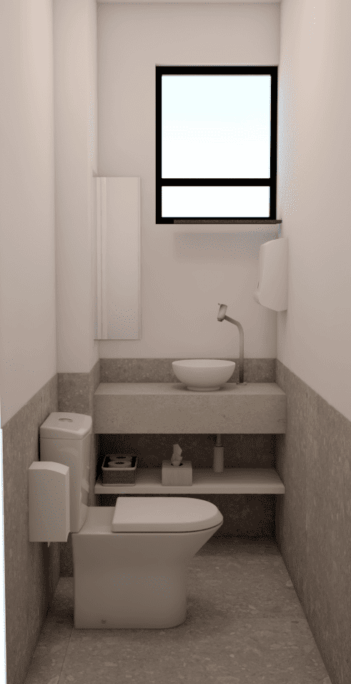 Modelo de lavabo comercial