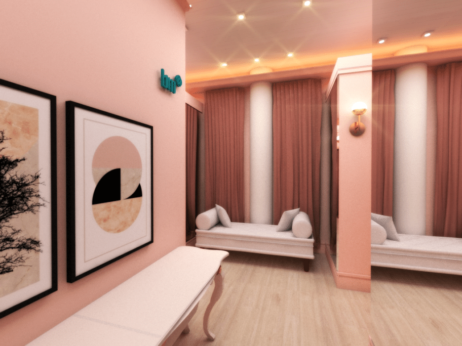 modelo de loja com design de interiores comercial