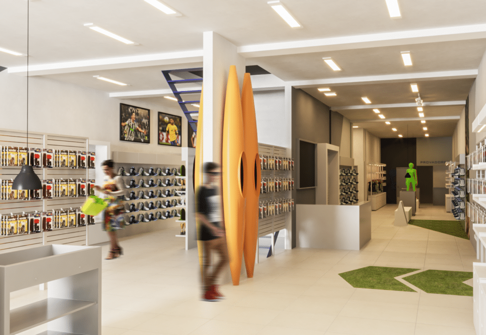 loja com design de interiores comercial