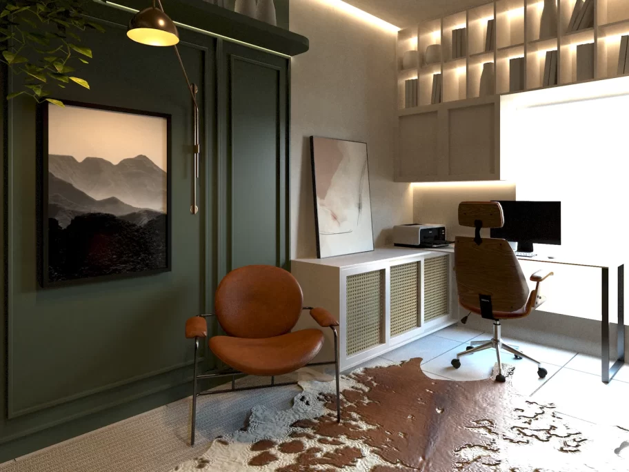 projeto de kitnet com espaço de trabalho espaço de trabalho para projeto de kitnet