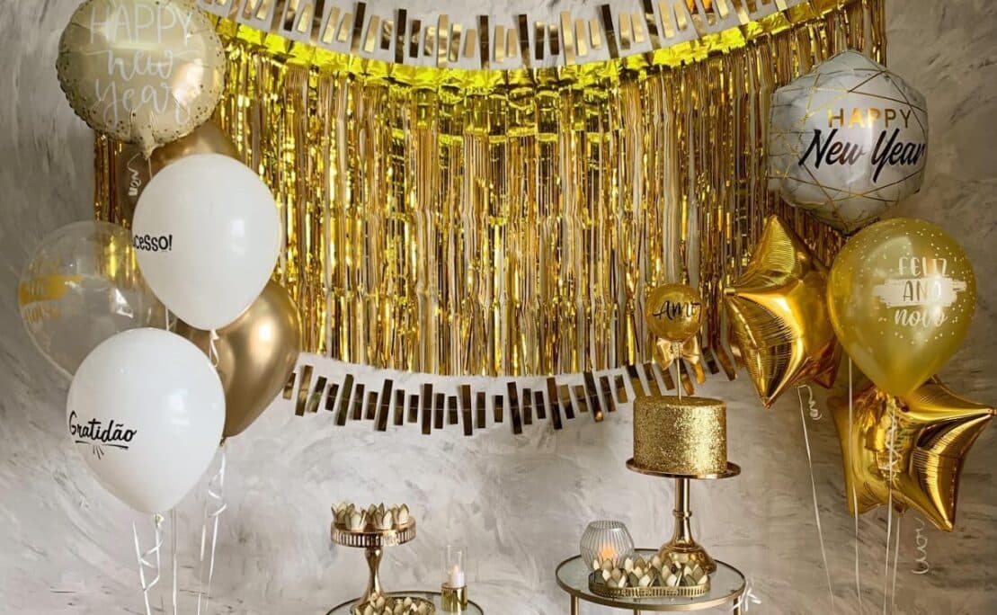 Exemplo de decoração para lojas no Ano Novo