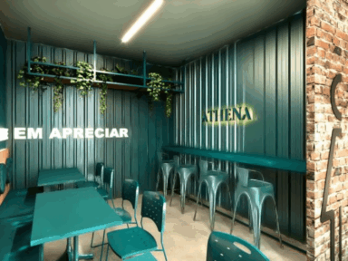 design de mini lanchonete simples