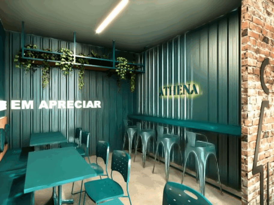 design de mini lanchonete simples