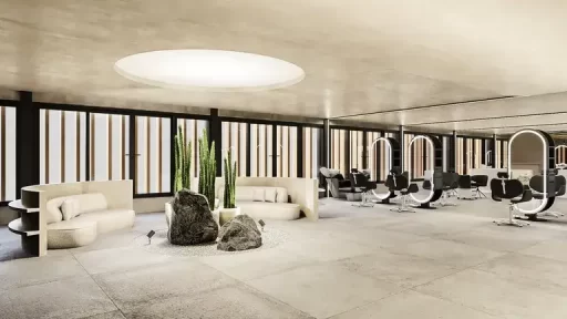 Decoração para salão de beleza em projeto entregue pela Arquiter