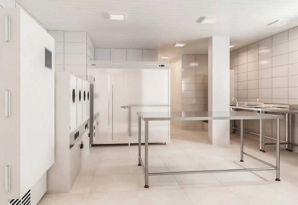 Cozinha industrial com equipamentos profissionais e fluxo otimizado: etapa essencial para montar um restaurante de sucesso.