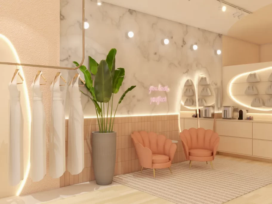 projeto de loja de moda moderna