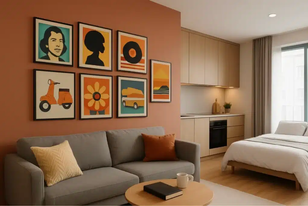 Cantinho instagramável para kitnet