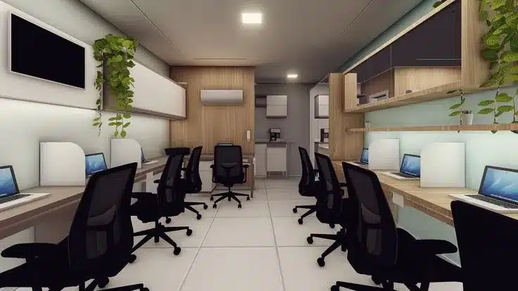 Layout de escritório otimizado para vender mais e ter mais conforto.