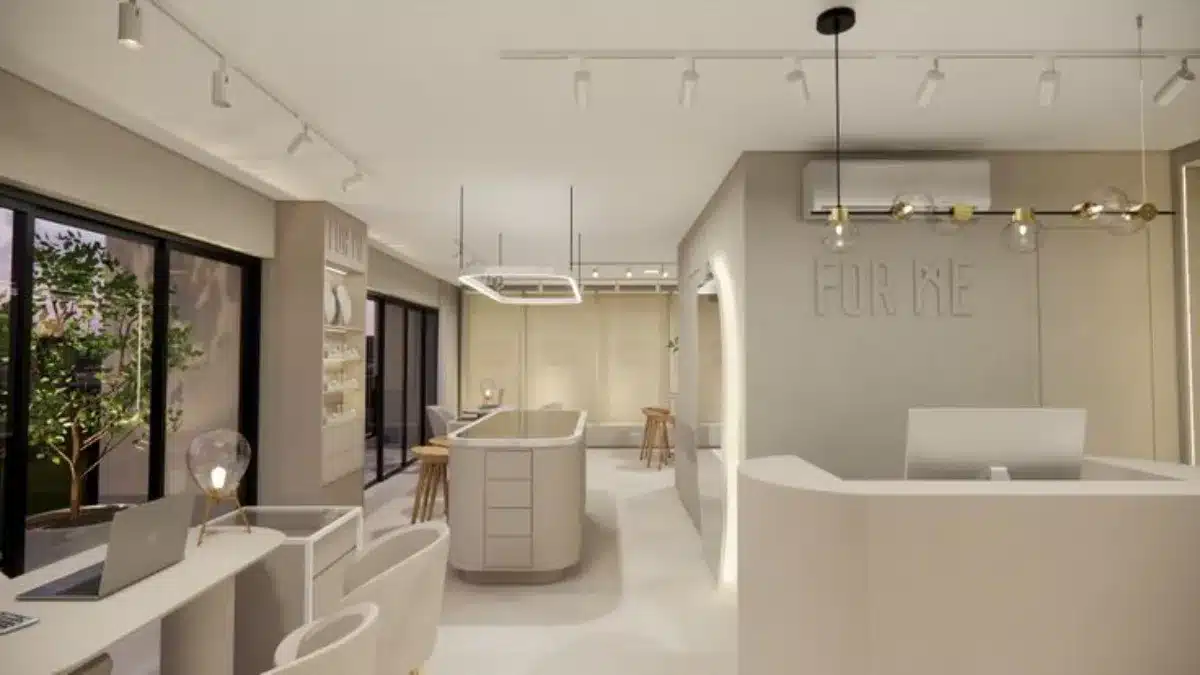 Vitrine de joias iluminada