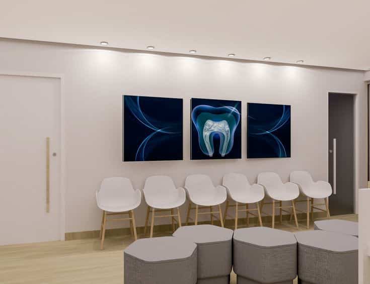 Projeto de sala de espera em consultório odontológico