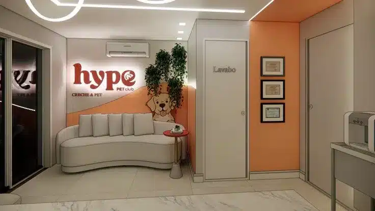 Projeto de sala de espera para pet shops