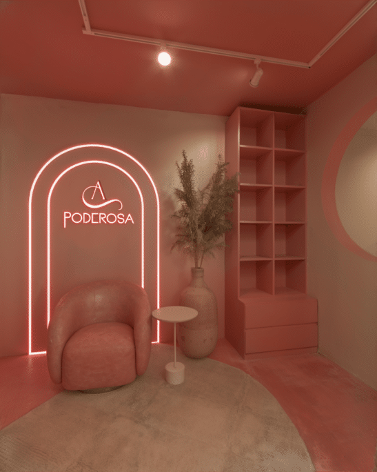 espaço instagramável para lojas de roupas femininas