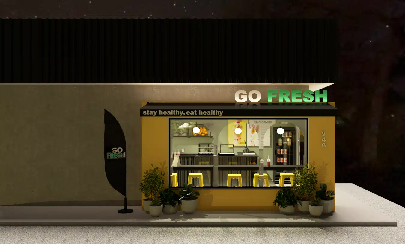 projeto arquitetônico para restaurante natural