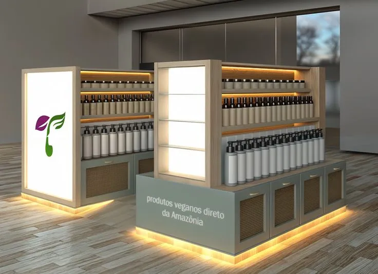 Projeto de quiosque de cosméticos para shopping Projeto de quiosque de cosméticos para shopping
