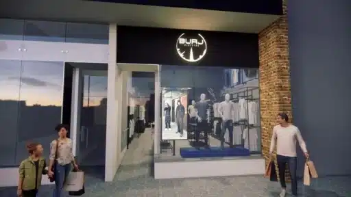 fachada de loja de roupas masculinas